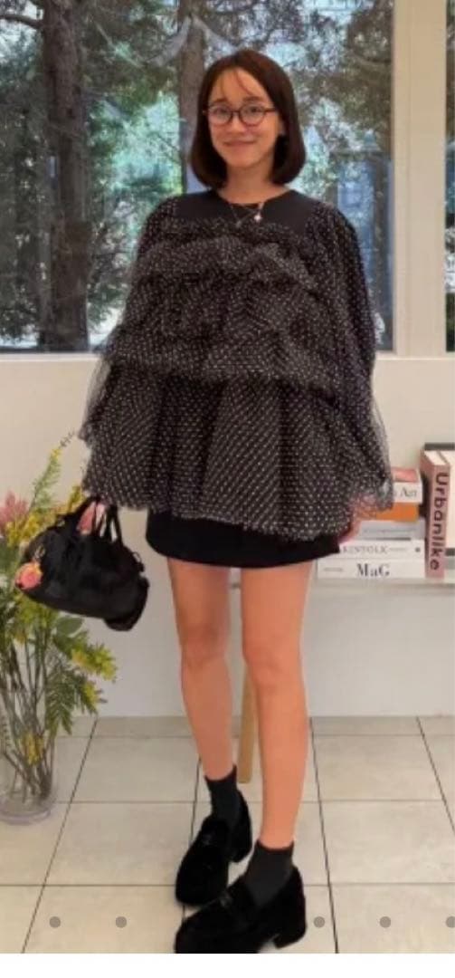 ロージーモンスター　チュールドット　tops