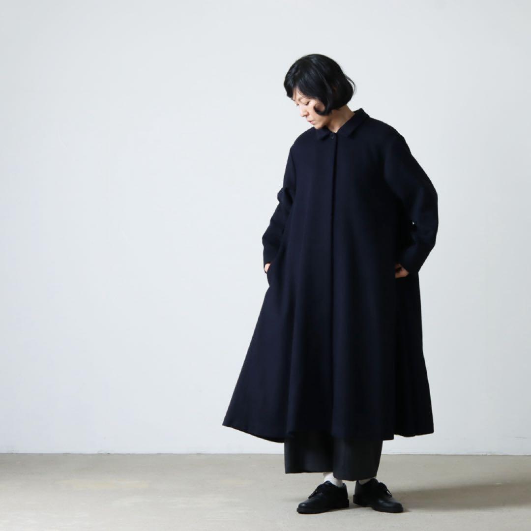 ミズイロインド♡ステンカラーフレアコート♡ロングコート♡アウター♡日本製