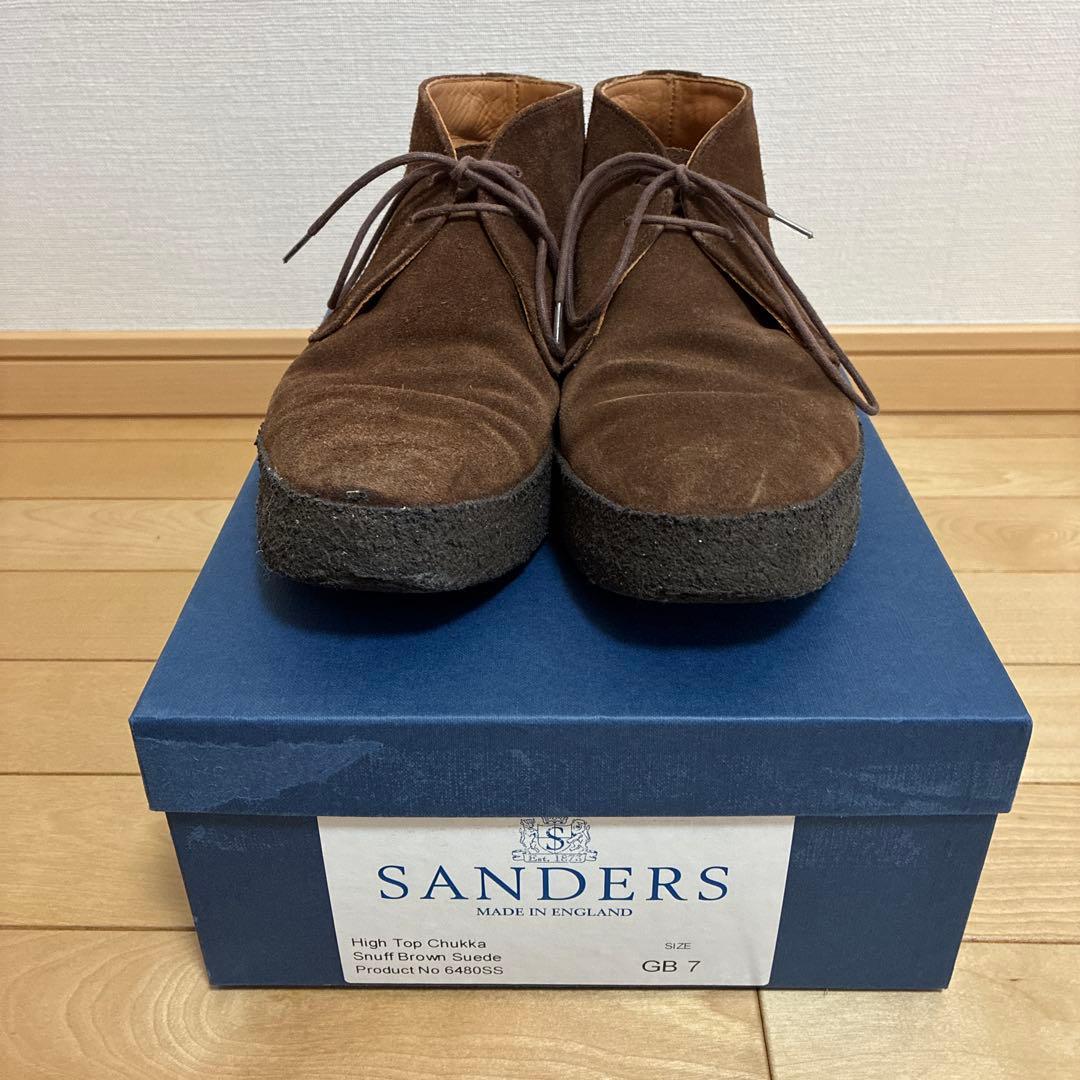 SANDERS サンダース　チャッカブーツ　スエード　ブラウン　箱あり