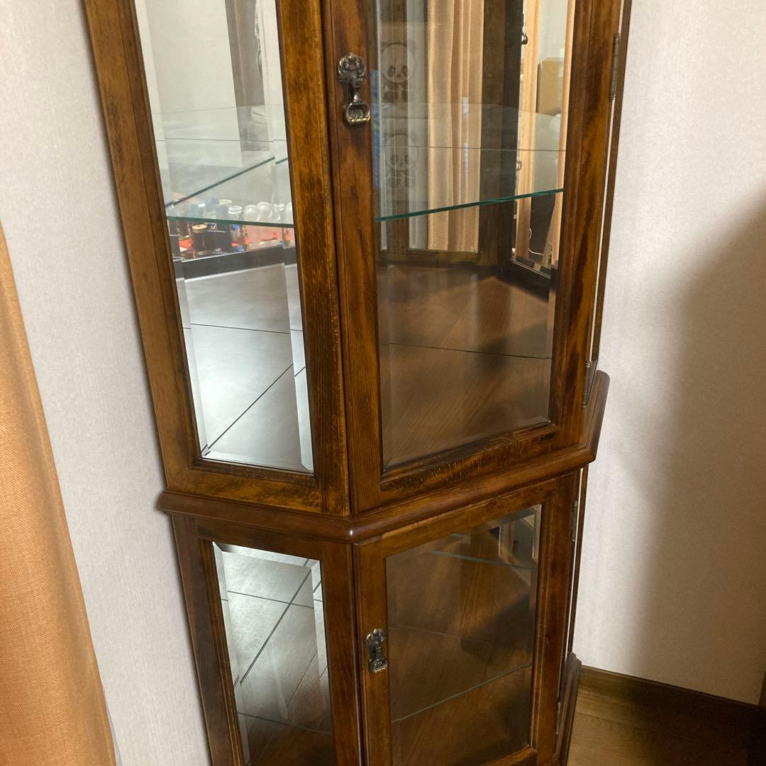 karimoku ガラスキャビネット 2段式