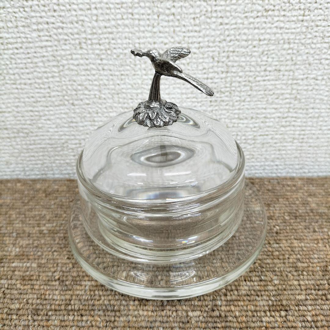 ガラス製ディップボウル,バターディッシュ 展示品(H-2507IN50)