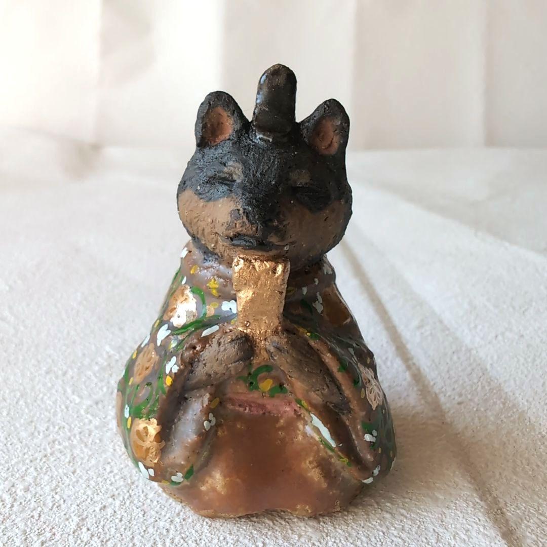 柴犬の雛人形2 陶器製 伝統的スタイル