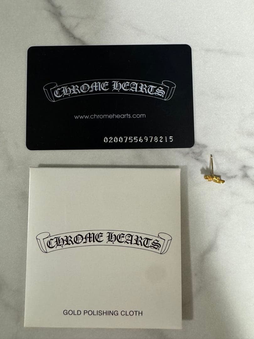 CHROMEHEARTS クロムハーツ22K chクロスピアスキャッチ無し