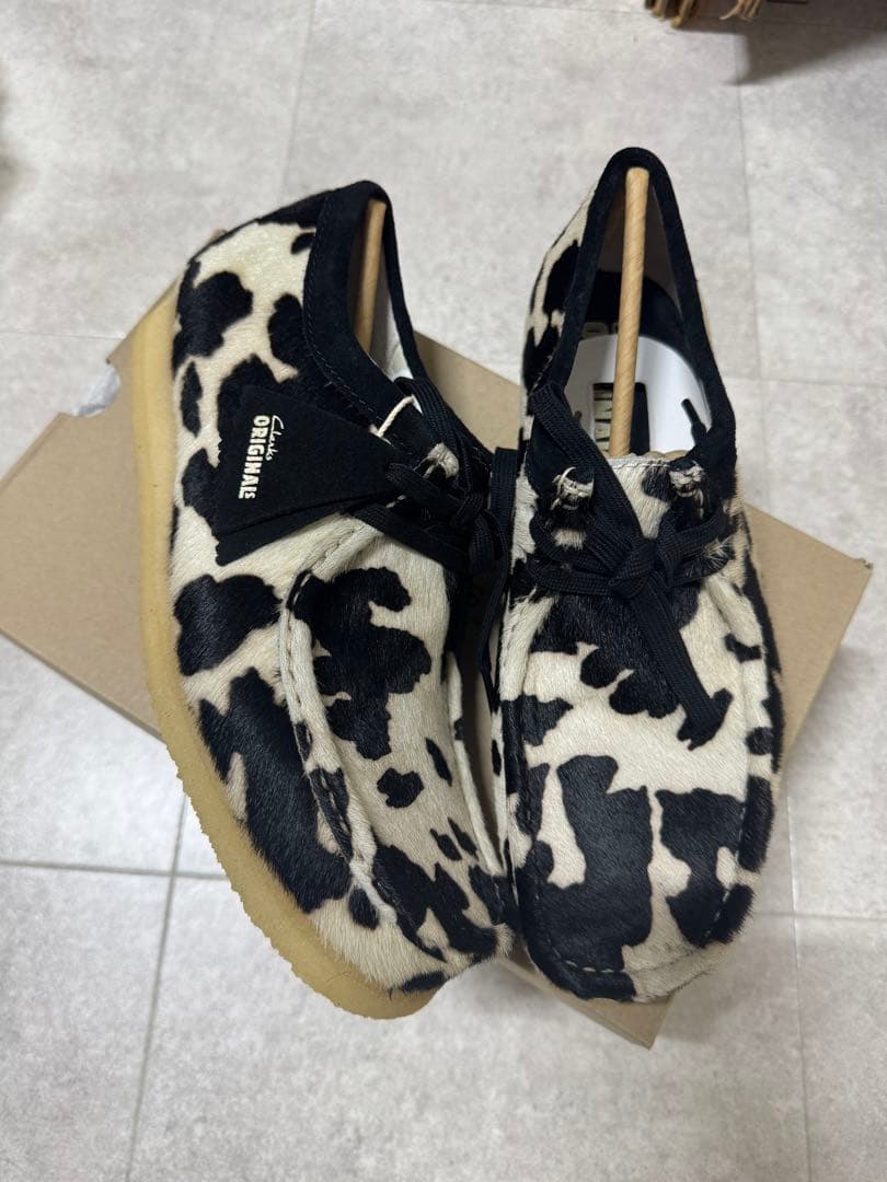 Clarks クラークス Wallabee ワラビー Cow Print 新品