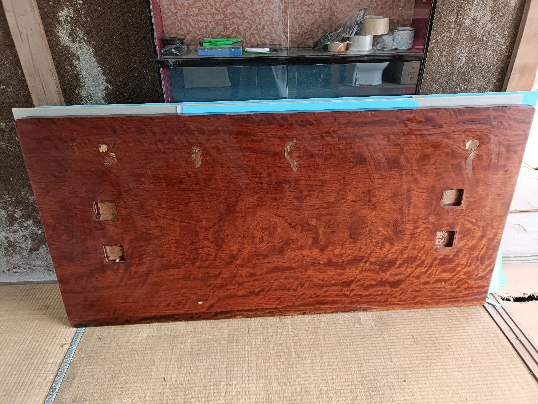 は*4様 高級木製座卓　無垢　一枚物　艶　75kg 天板