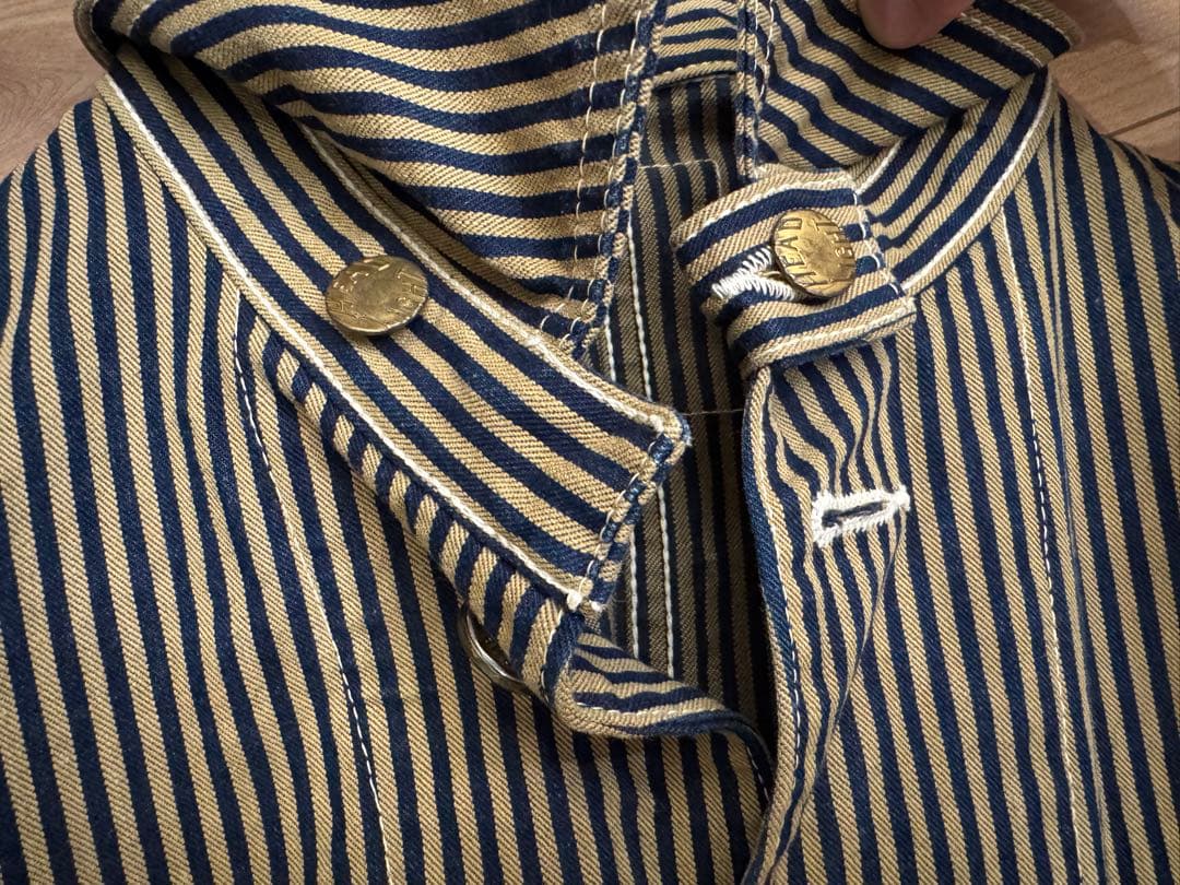 【限定】HEAD LIGHT ヘッドライト　ストライプ　カバーオール　ジャケット