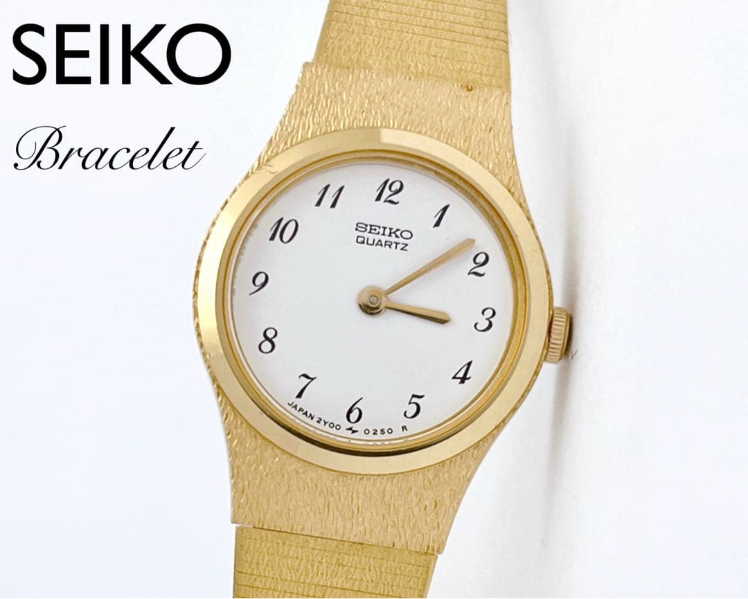 SEIKO ブレスレット 白文字盤 レディース 腕時計 ヴィンテージ 日本製