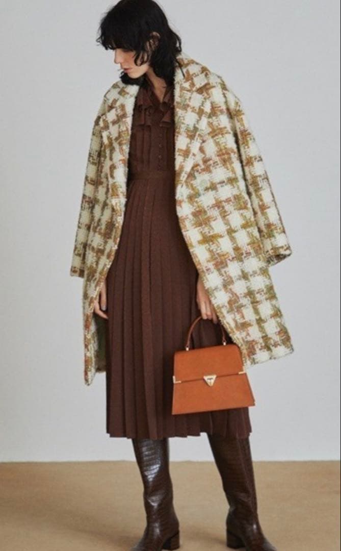 【川口春奈さん着用】Lily Brown リリーブラウン　ウールロングコート 白