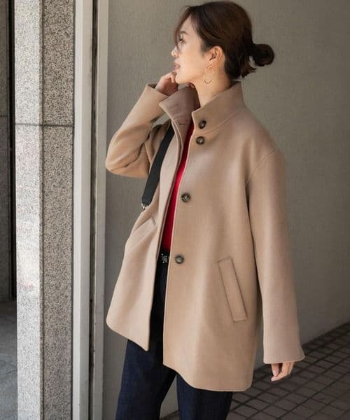 アーバンリサーチドアーズ スタンドカラーミドルコート