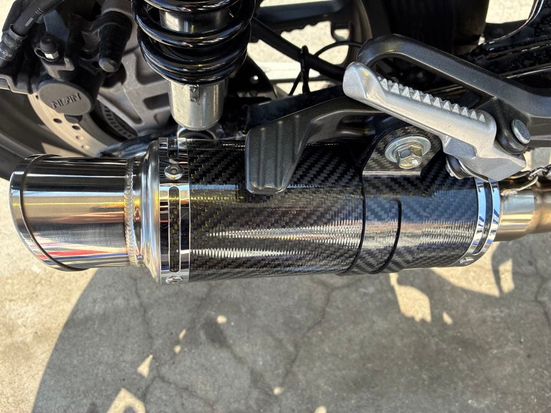 GB350 gb350s LCI ショートカーボンスリップオンマフラー