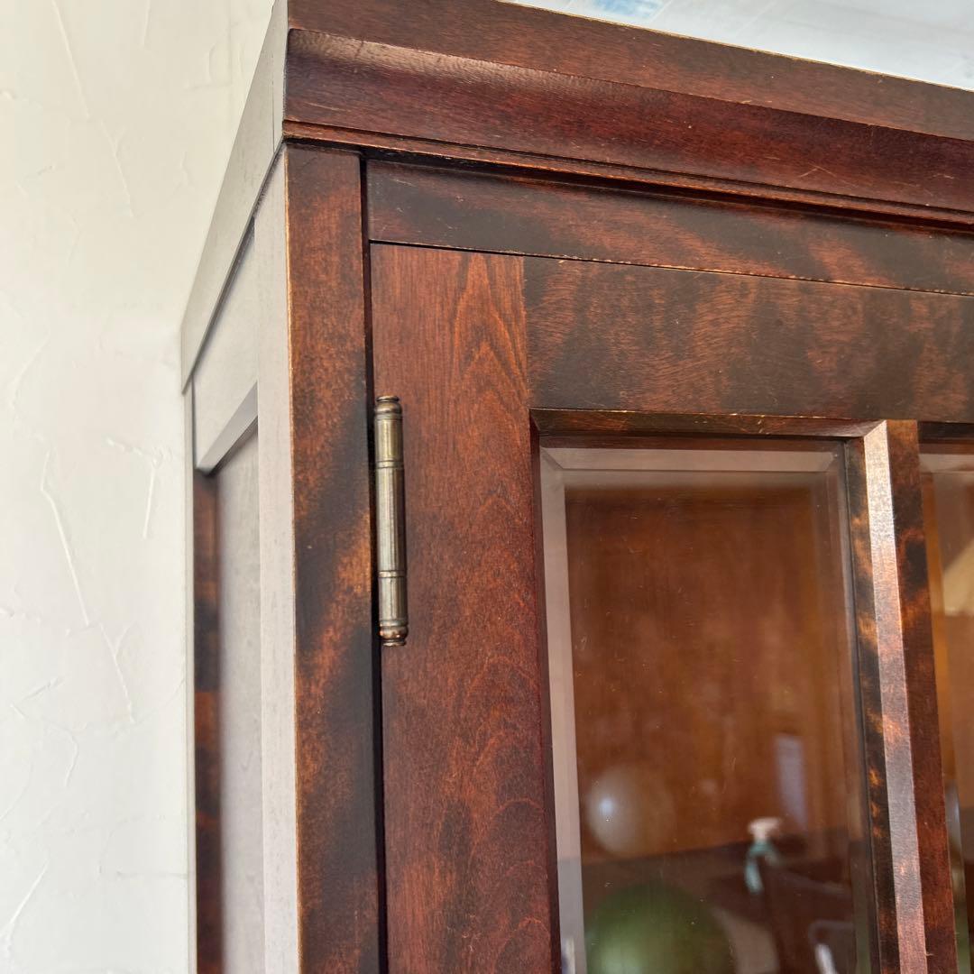 【モチコさんご購入】大塚家具　本棚　北海道民芸家具　ダークブラウンキャビネット