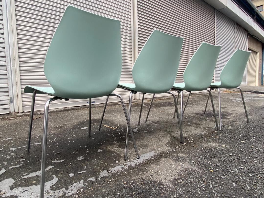 A329◆kartell MAUI◆カルテル マウイ チェア 4脚 ペールブルー