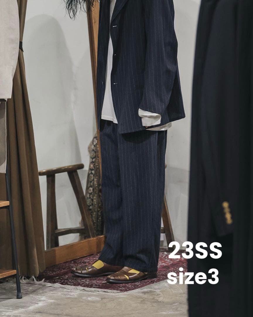 COMOLI コモリ 23SS ストライプ セットアップ サイズ3