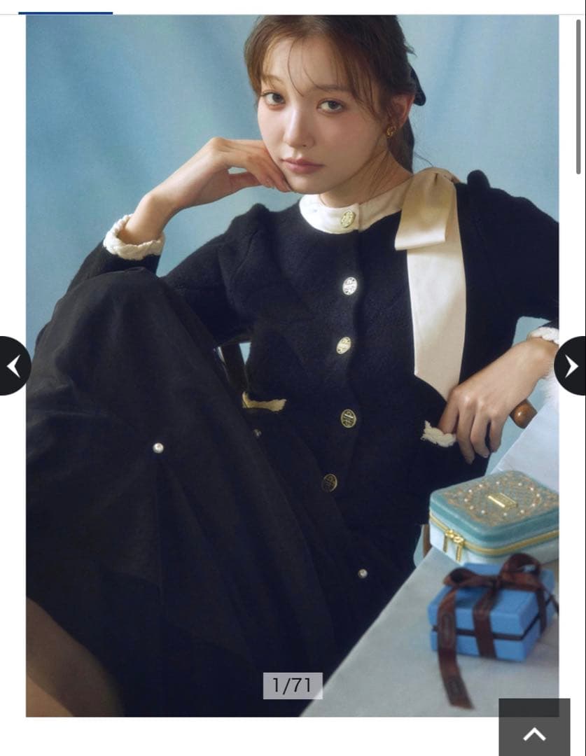 〈MARIEBELLEコラボ〉Ribbon Knit Jacket