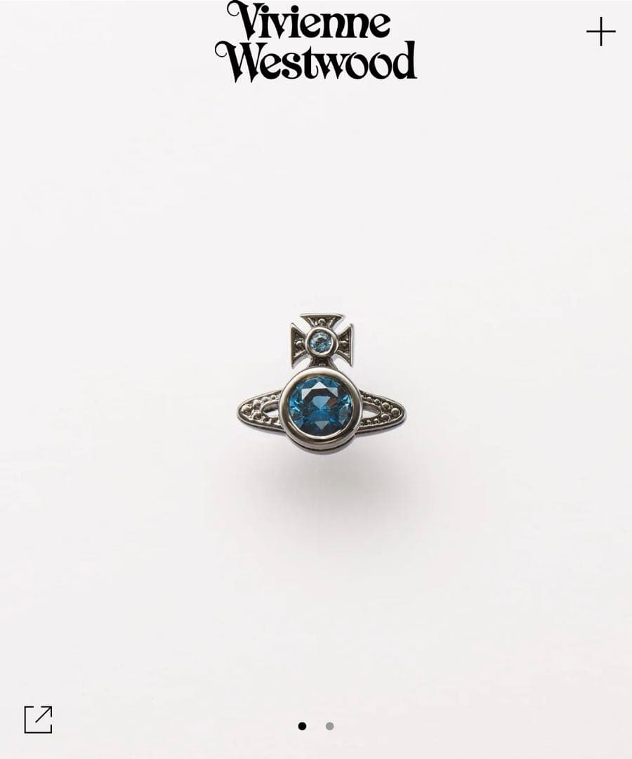 Vivienne Westwood 青色片耳用ピアス