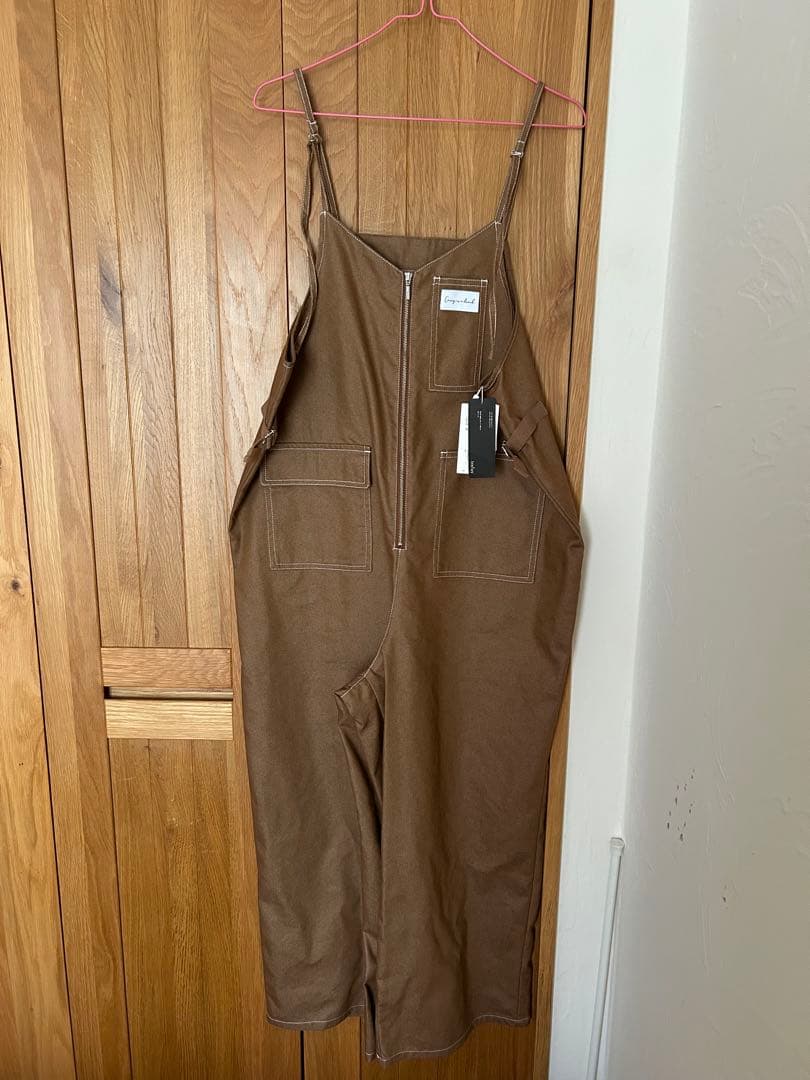 新品未使用！！ みわたらさん企画 ブラウン サロペット(値引き不可)