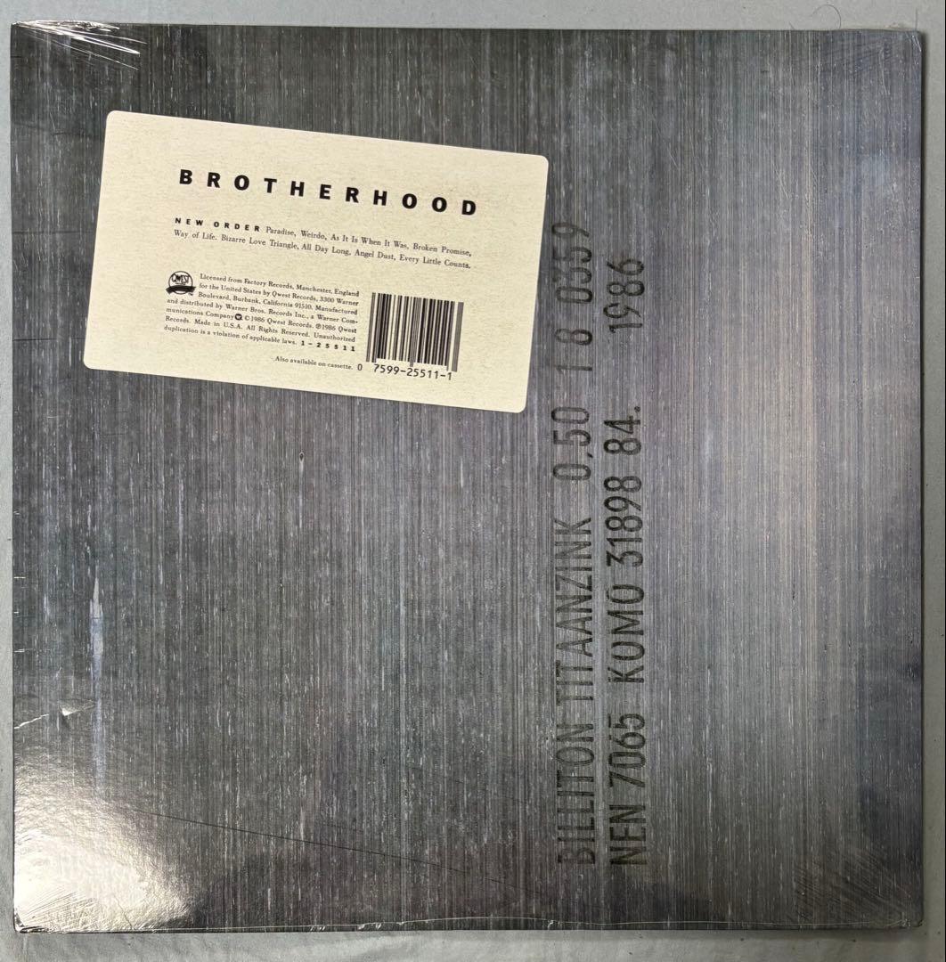 洋楽 new order BROTHERHOOD
