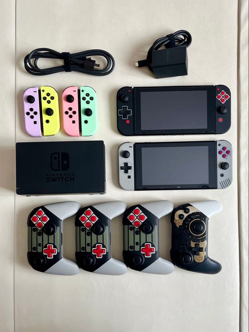 Nintendo Switch本体×2＋Proコン×4 【カスタム多数】