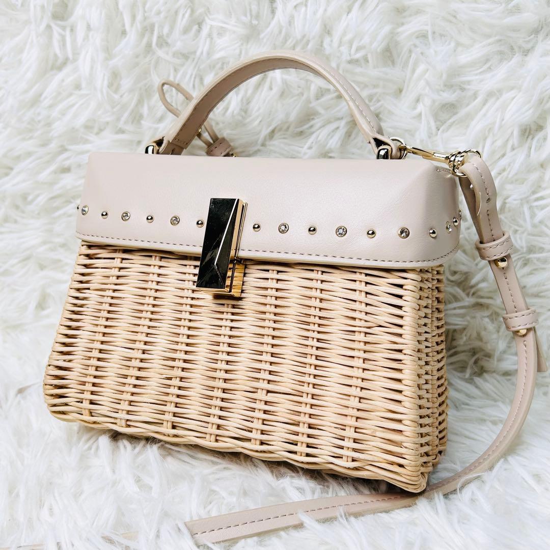 ★超希少・美品★ セルフォード ビジュー×スタッズシーズナルバッグ カゴバッグ