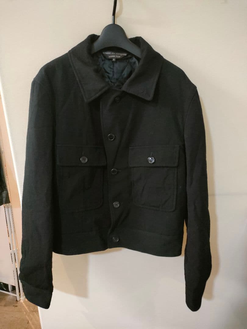 f*x様 コム・デ・ギャルソン ブラック ボタン付 ピーコート