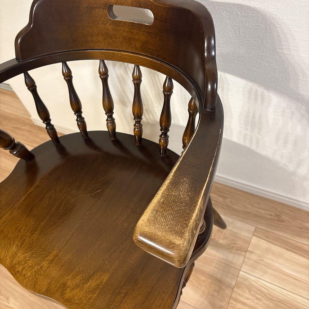 ✨送料無料✨ 飛騨産業 キツツキマーク キャプテンチェア アームチェア 椅子 ②