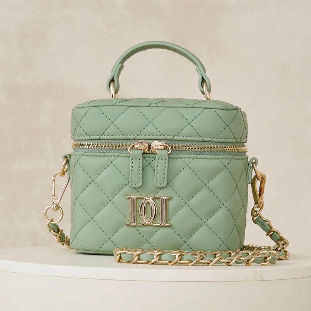 Darich 【ゴールドーパーツ】キルティングスクエアミニバッグ GRNグリーン