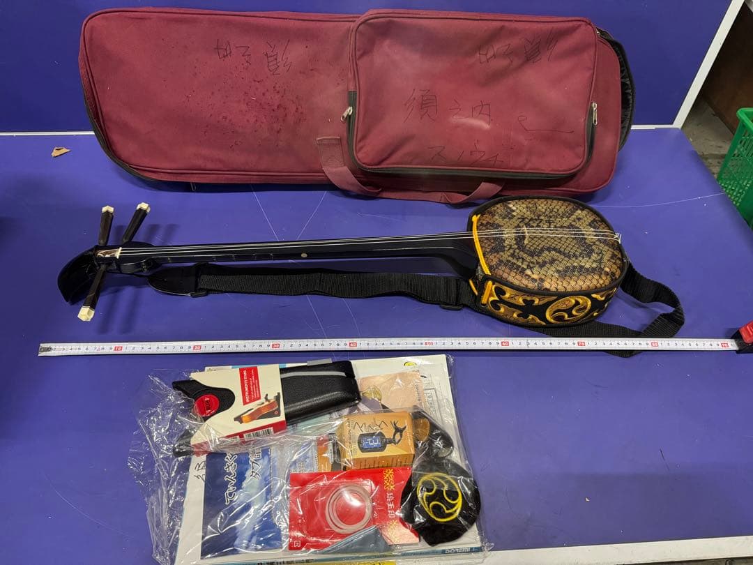 琉球 沖縄 三線 専用ケース 蛇皮柄