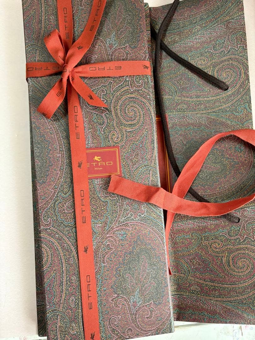「新品未使用 」ETRO ペイズリー柄ジャガード生地シルクネクタイ