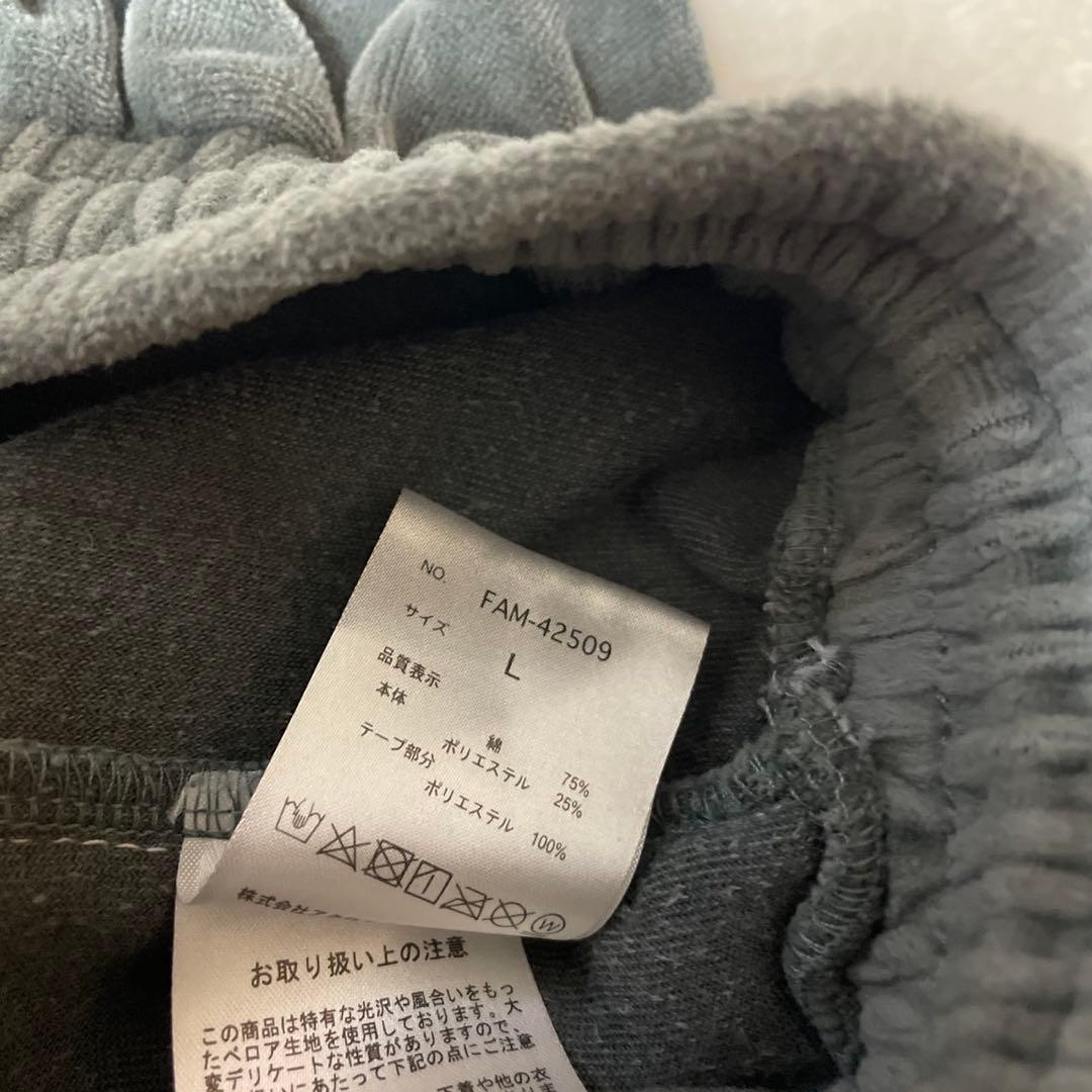 サイズL フブ ベロア セットアップ 上下セット ベルベット トラックジャケット