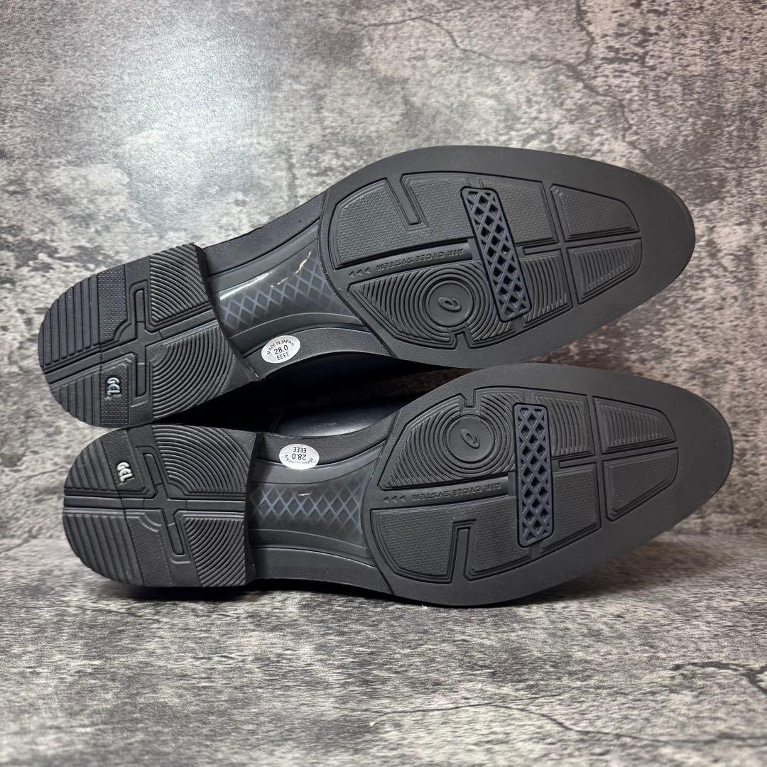 【新品未使用】アシックス ランウォーク ビジネスシューズ ストレートチップ 28