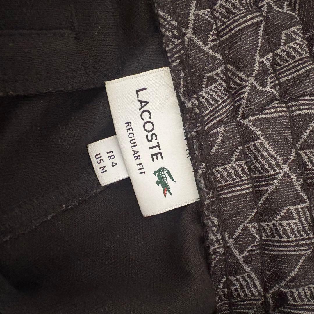 ラコステ　LACOSTE サイドテーピングモノグラムジャカードトラックパンツ　M