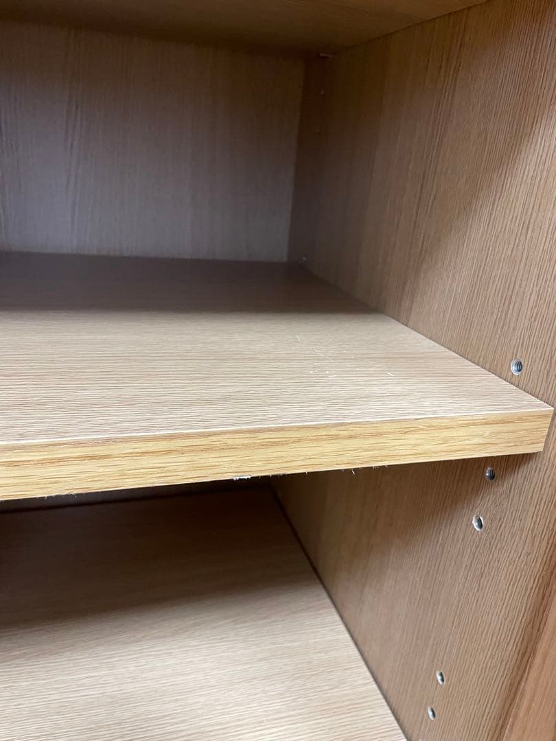 無印良品 ガラス扉 木製キャビネット