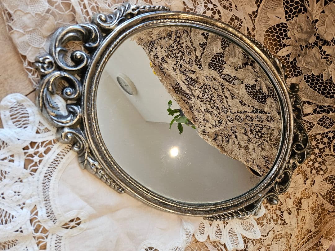 フランスアンティーク風　ミラー　鏡　ヴィンテージ　ブロカント