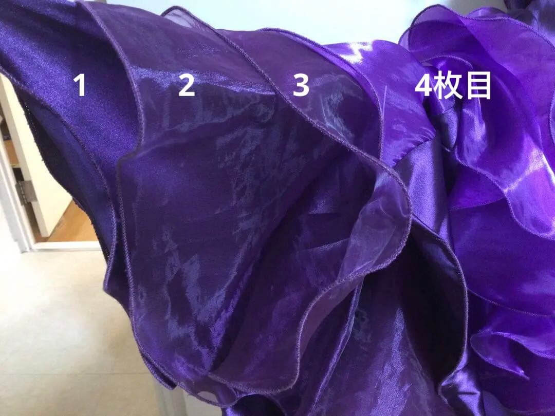 モダン社交ダンスドレス 紫色 M～L