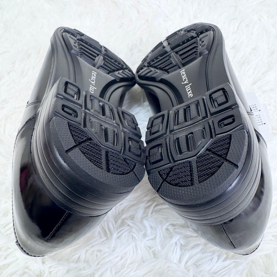 【新品タグ付】テクシーリュクス ビジネスシューズ 25.5 プレーントゥ 黒