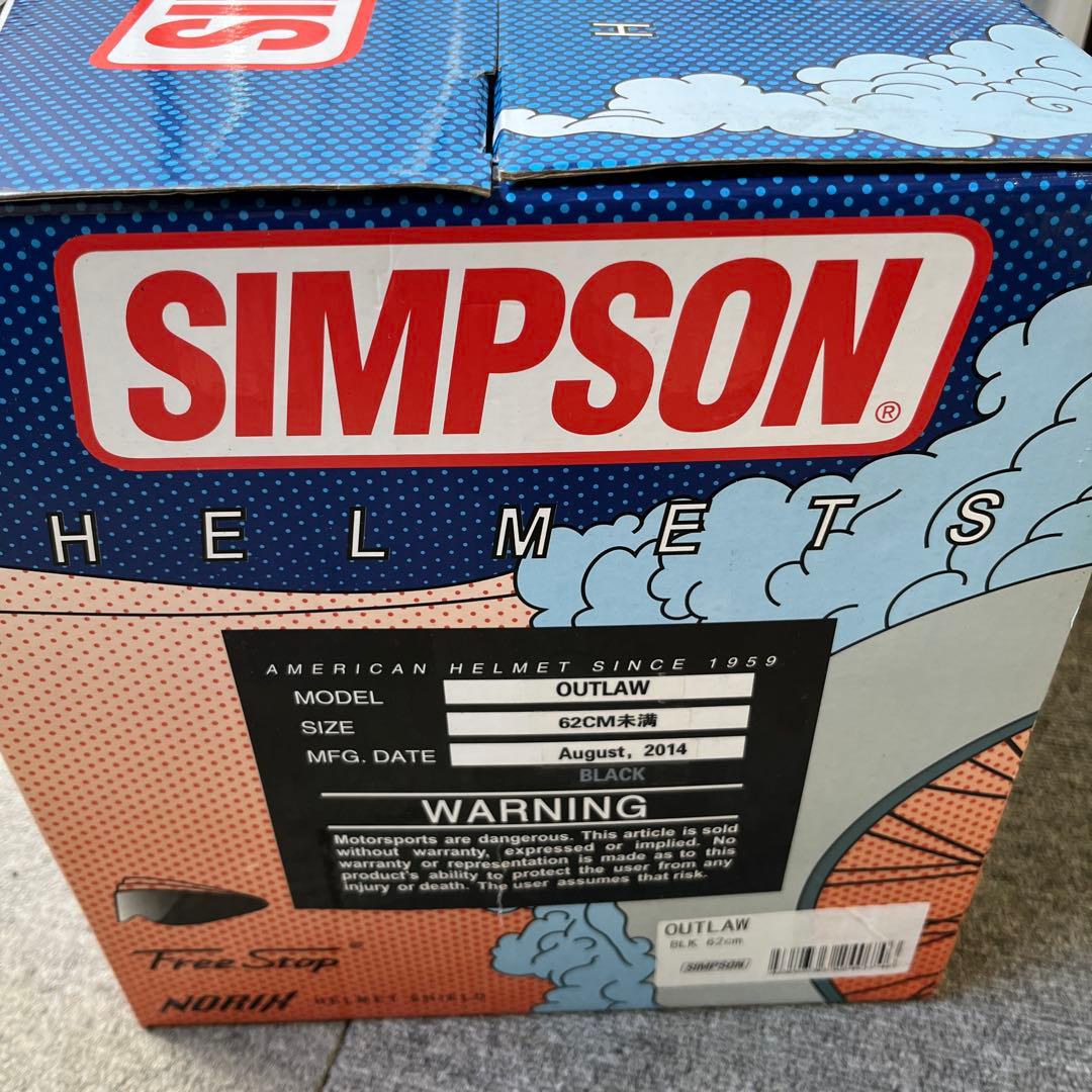 SIMPSON outlaw フルフェイスヘルメット ブラック　62cm