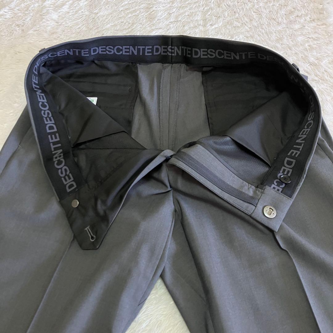 未使用級 デサント ウォッシャブル スーツ 3ピース 高機能繊維 グレー XL