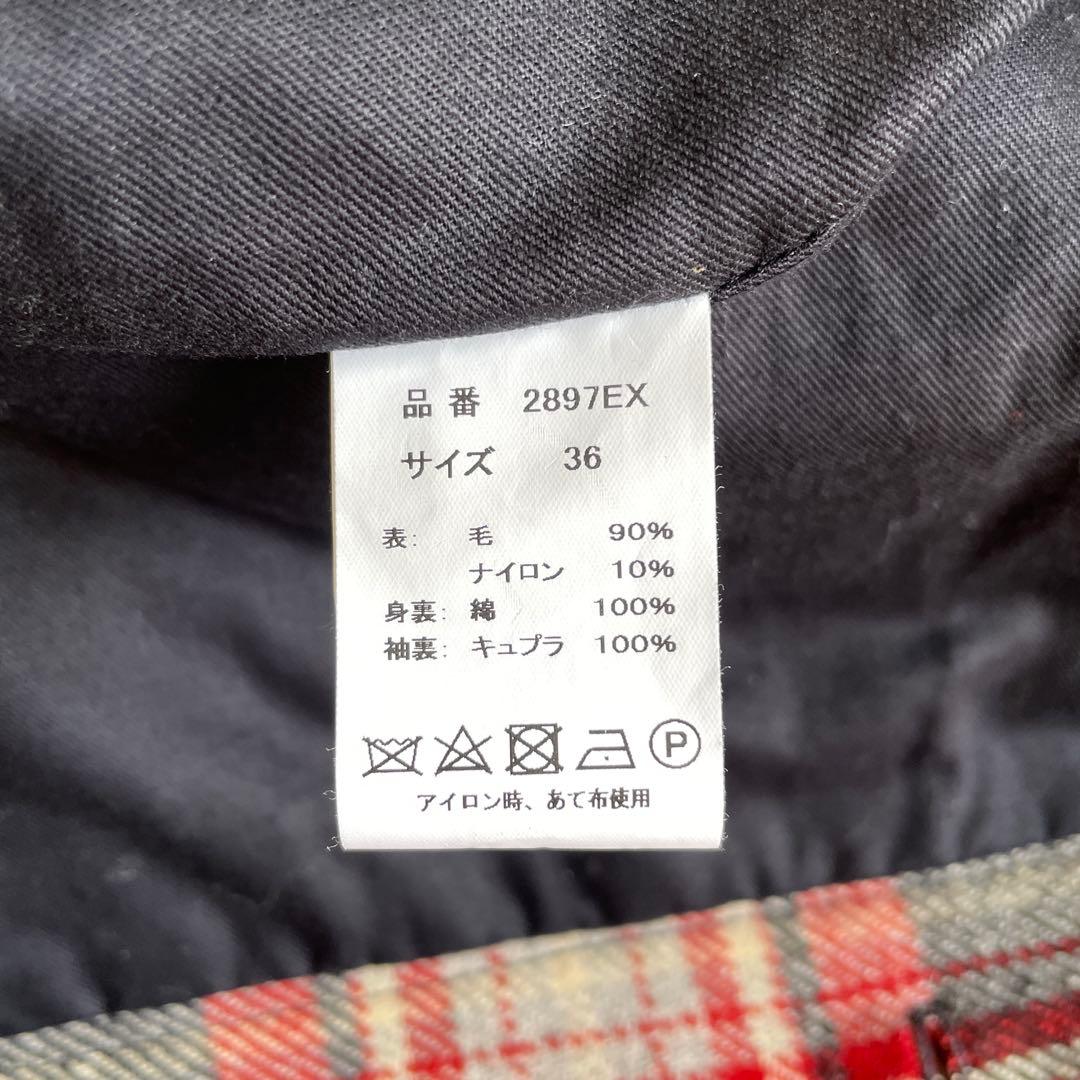 極美品 サイズ36 フルカウント マッキーノジャケット レッドチェック 日本製