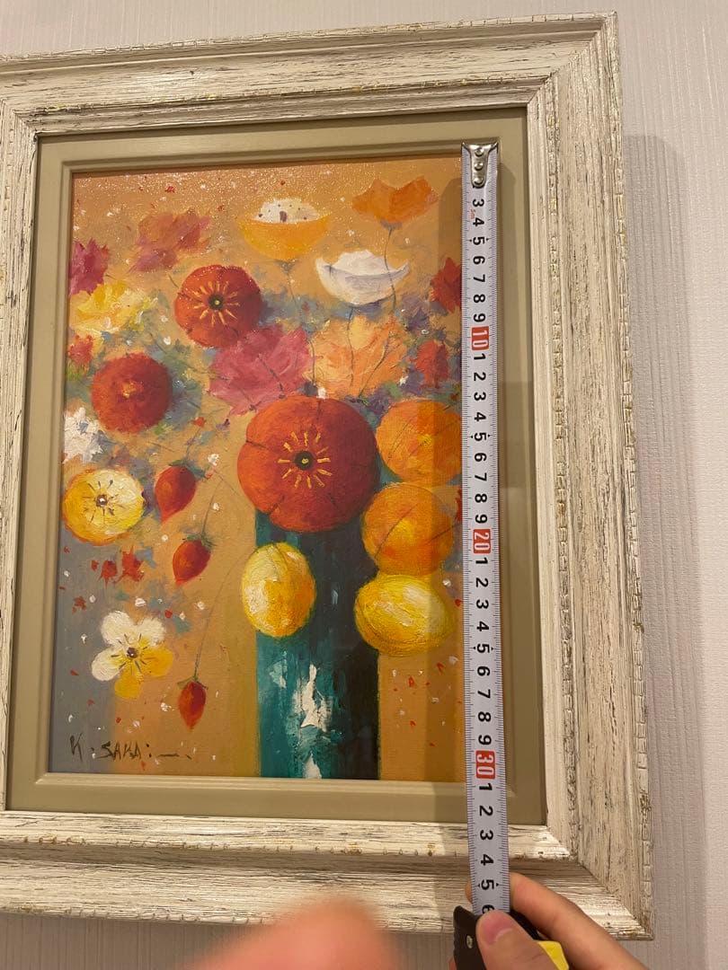 最終値引き!酒井健吉　 『ポピー』 油絵・油彩画　直筆