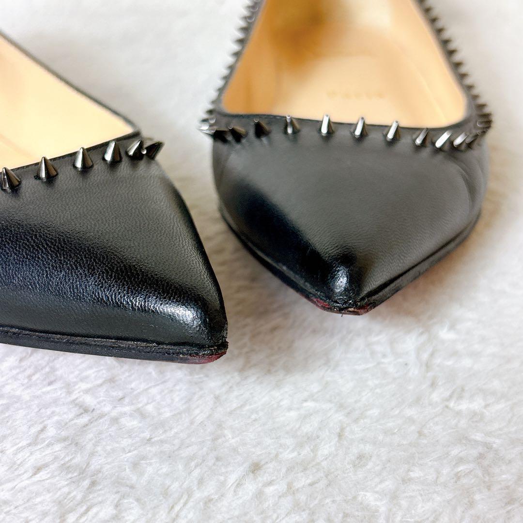 Christian Louboutin スタッズ フラット パンプス シューズ