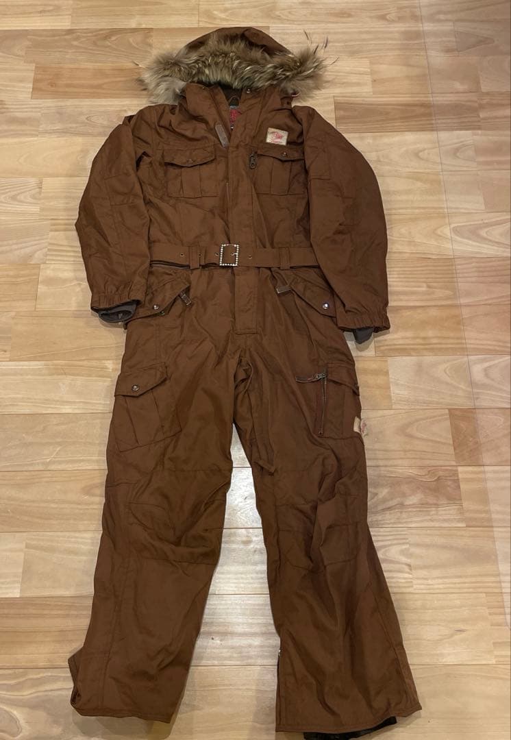 スノーボードウェア　TRANSCOOTレディース　ファー付きフード　ツナギ