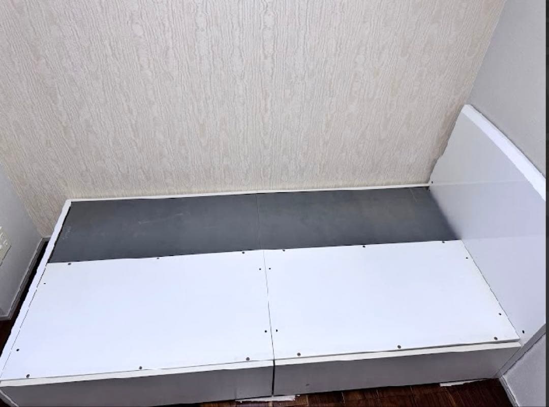 【山形県内引取限定】ニトリ シンプル　シングルベッドフレーム収納付き マットレス