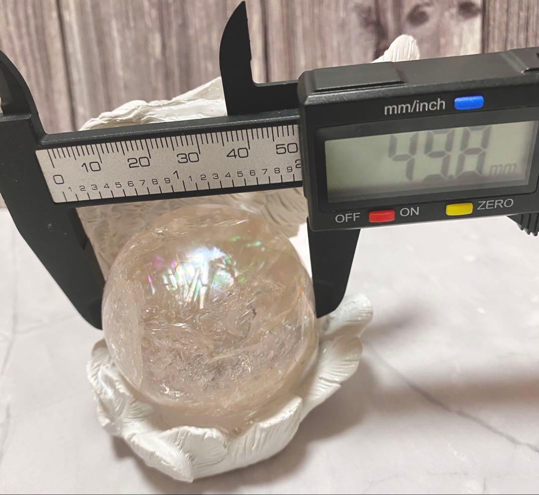 ピンククォーツ（ピンクアゼツライト）スフィア 台座付き