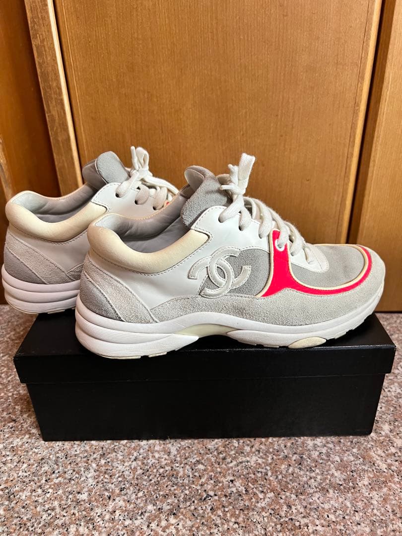 CHANEL シャネル　ココマーク　スウェード レザー　スニーカー　35 1/2