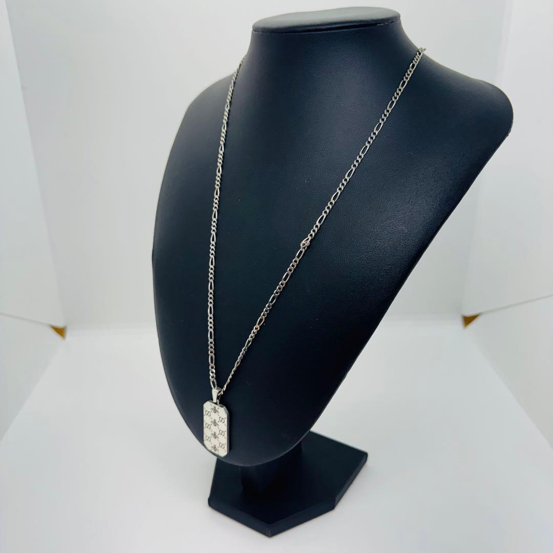 ✨グッチ✨GUCCI✨ドッグタグ✨GG &ビー✨エングレービング✨ネックレス✨