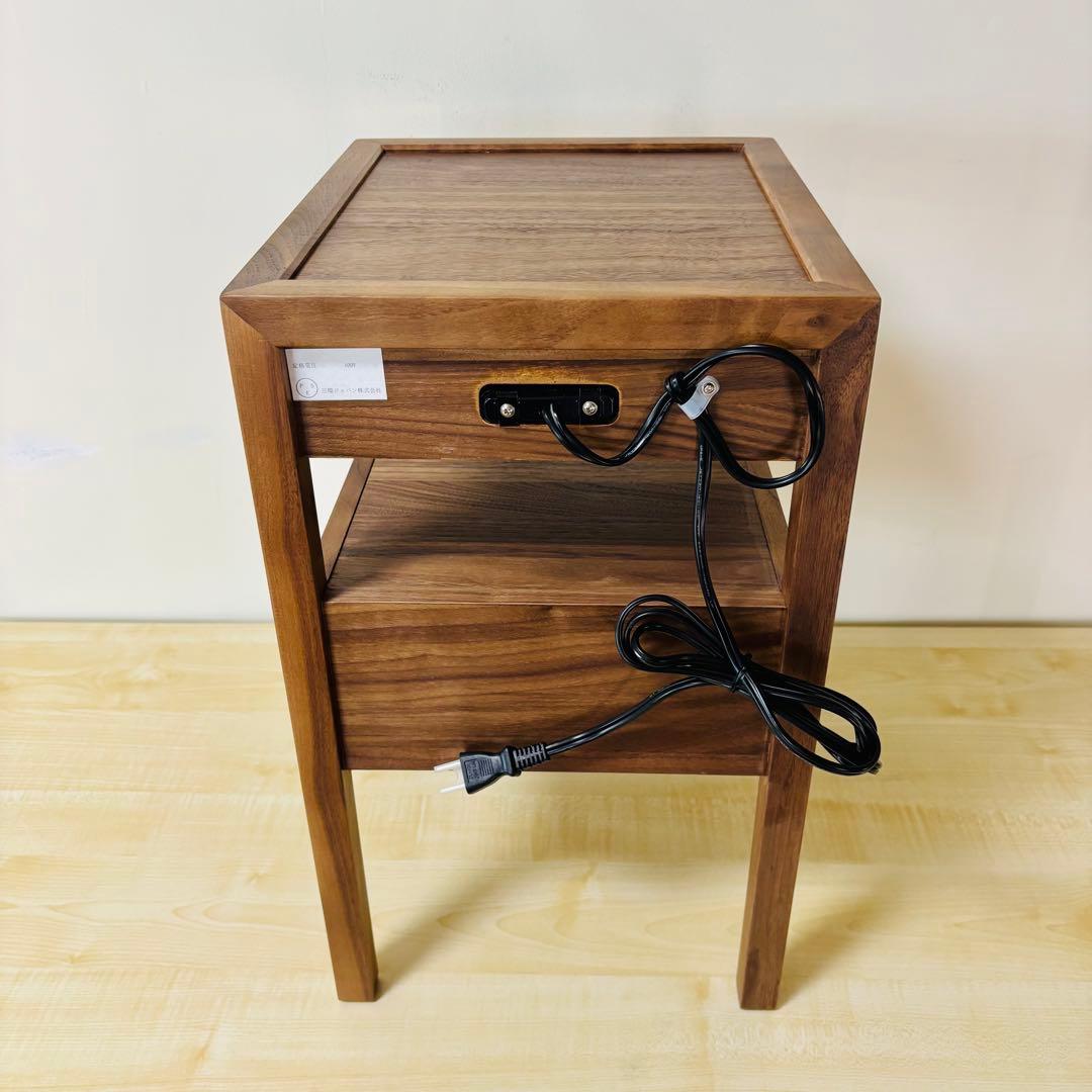 三環ジャパン 大川家具 オーク ウォールナット 天然木 サイドテーブル