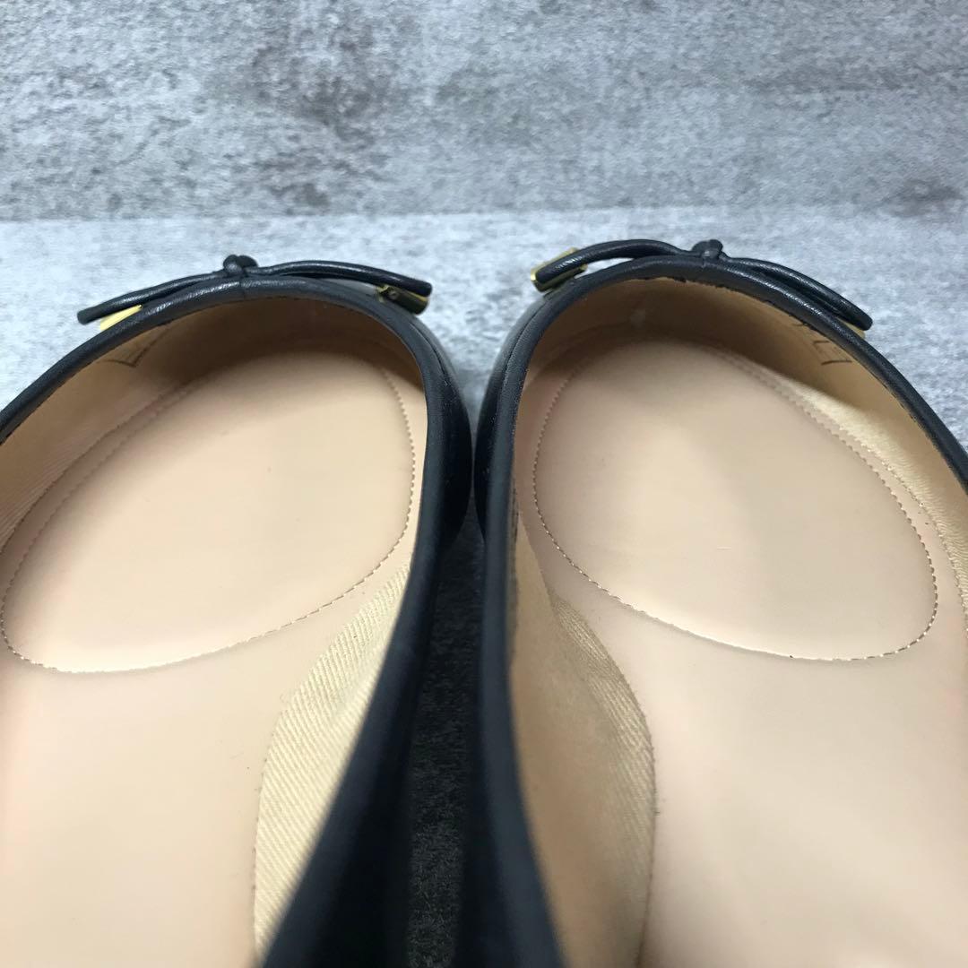 ✨美品✨ローレンラルフローレン ジェイナ レザー フラットシューズ 黒