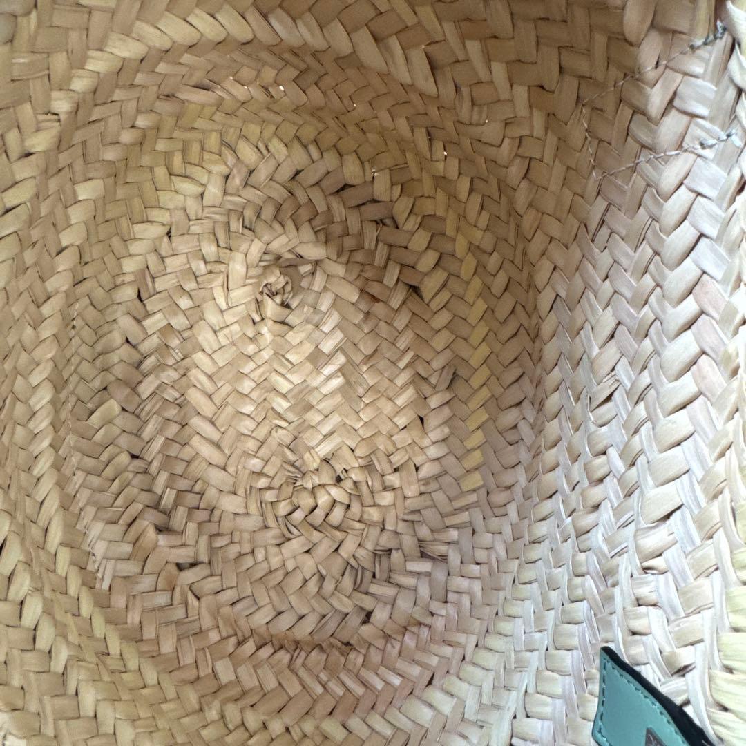 【LOEWE】 カゴバッグ カーキ/グリーン