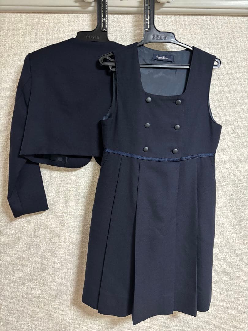 ファミリア アンサンブル　受験用スーツセット ネイビー