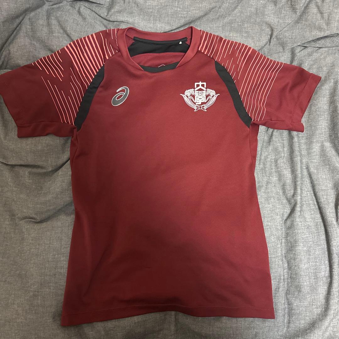 早稲田大学　ア式蹴球部　プラクティスシャツ　M アシックス　大学サッカー